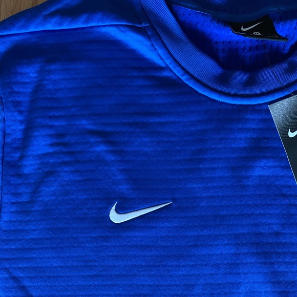 NEW Nike Men Therma Modern Long Sleeve Shirt Blue - Picture 4 of 7